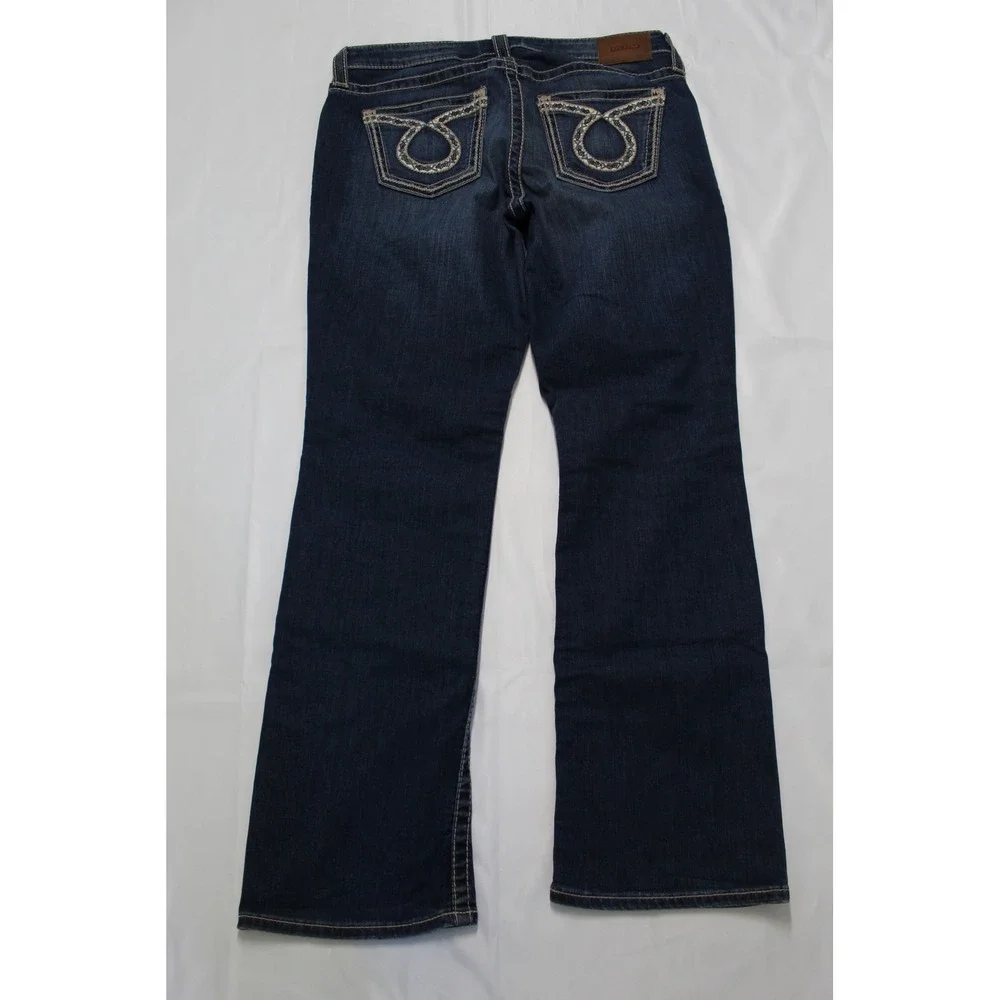 Big Star New Hazel Bootcut Jeans 32R Dark Wash Distressed Denim FWHAZRBS